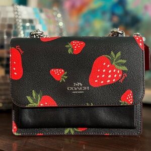 NWOT Coach mini Klare strawberry crossbody